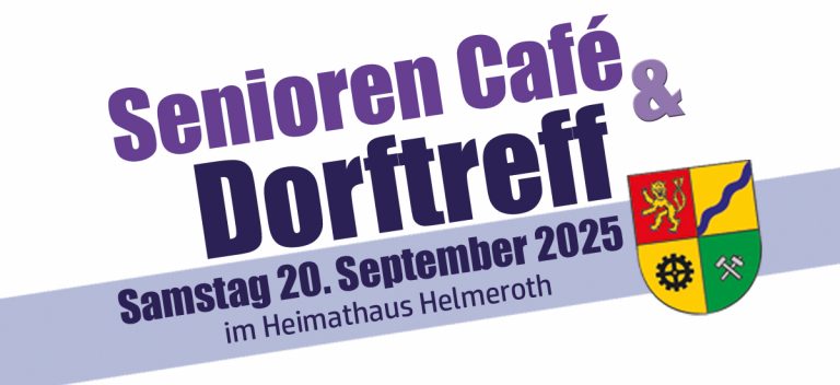Einladung zum Seniorencafé & Dorftreff am 20. September im Heimathaus Helmeroth